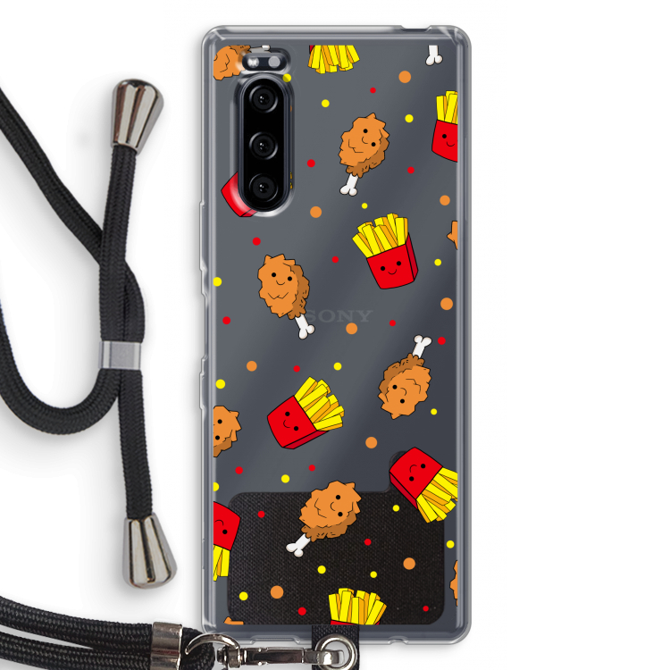 Chicken 'n Fries: Sony Xperia 5 Transparant Hoesje met koord