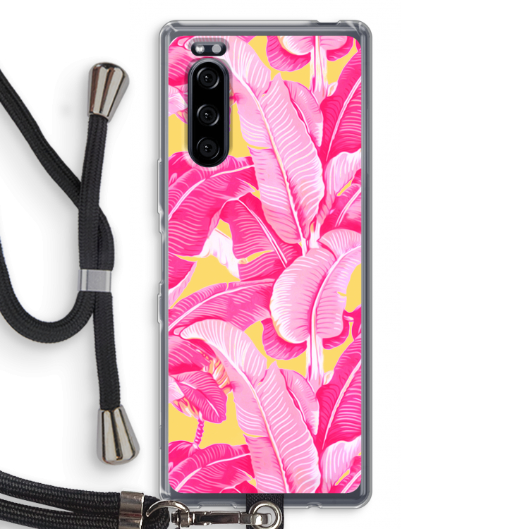 Pink Banana: Sony Xperia 5 Transparant Hoesje met koord