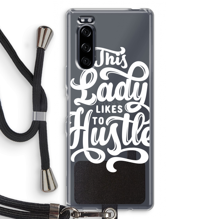 Hustle Lady: Sony Xperia 5 Transparant Hoesje met koord