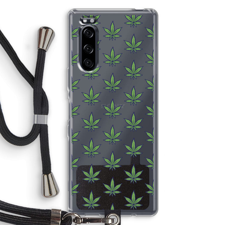 Weed: Sony Xperia 5 Transparant Hoesje met koord