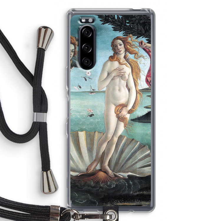 Birth Of Venus: Sony Xperia 5 Transparant Hoesje met koord