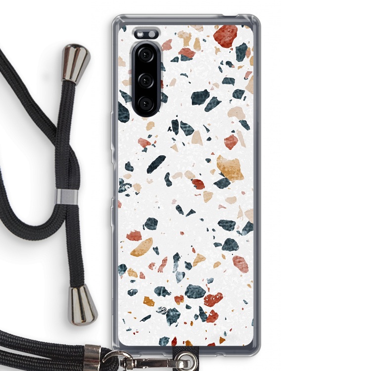 Terrazzo N°4: Sony Xperia 5 Transparant Hoesje met koord
