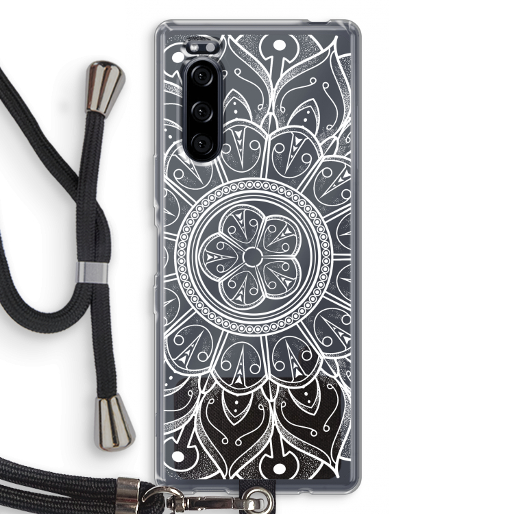 Roses Are Red: Sony Xperia 5 Transparant Hoesje met koord