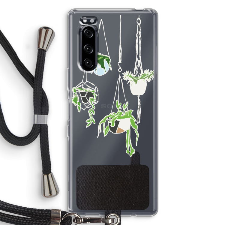 Hang In There: Sony Xperia 5 Transparant Hoesje met koord