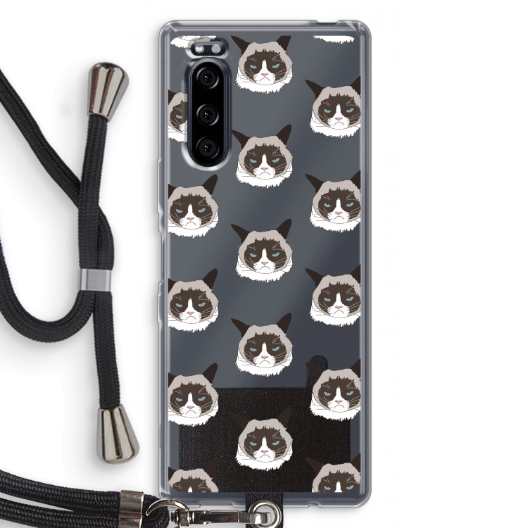 It's a Purrr Case: Sony Xperia 5 Transparant Hoesje met koord