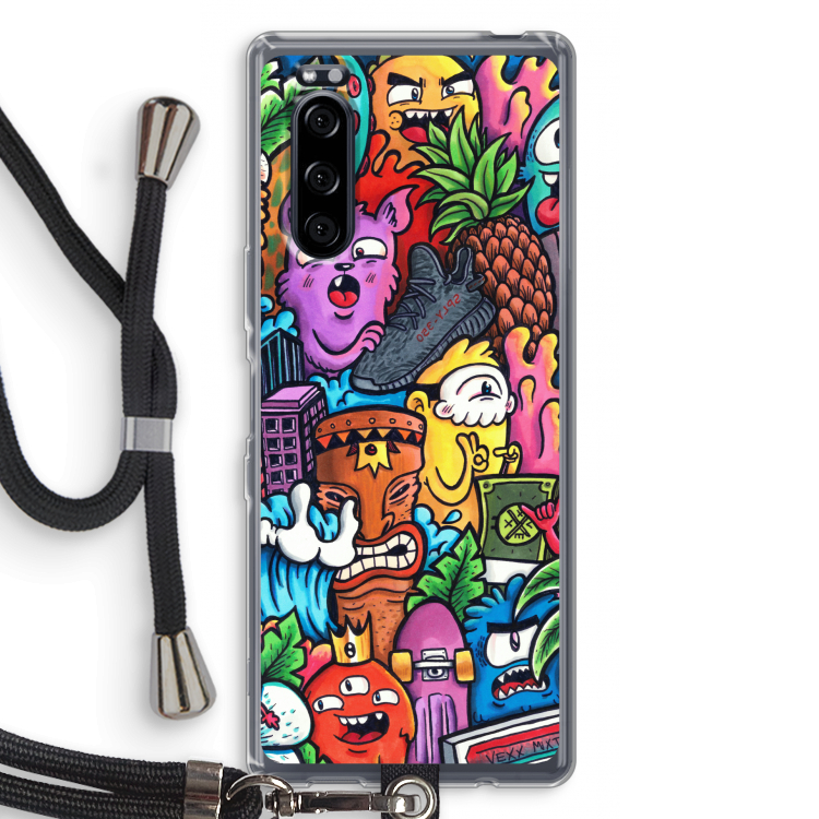 Vexx Mixtape: Sony Xperia 5 Transparant Hoesje met koord