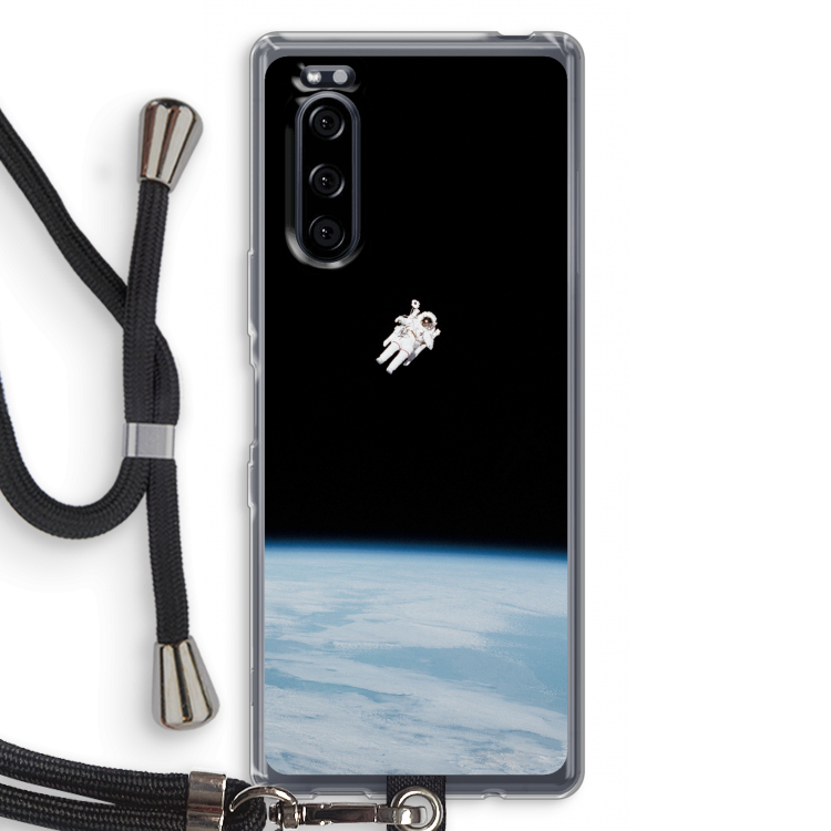 Alone in Space: Sony Xperia 5 Transparant Hoesje met koord
