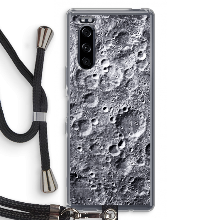 Maanlandschap: Sony Xperia 5 Transparant Hoesje met koord