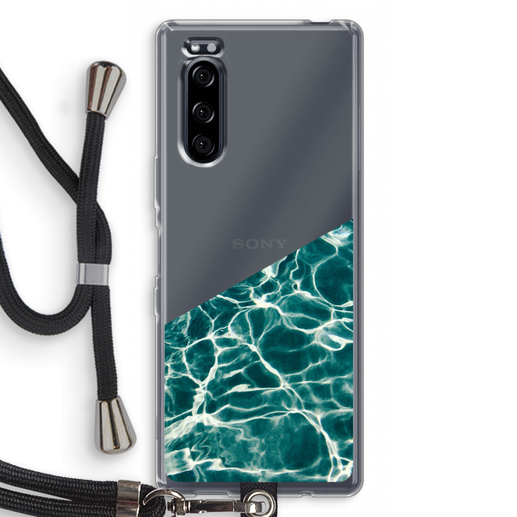 Weerkaatsing water: Sony Xperia 5 Transparant Hoesje met koord