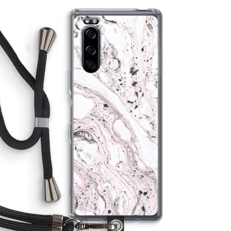Mengelmoes: Sony Xperia 5 Transparant Hoesje met koord