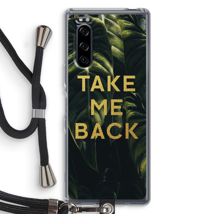 Take me back: Sony Xperia 5 Transparant Hoesje met koord