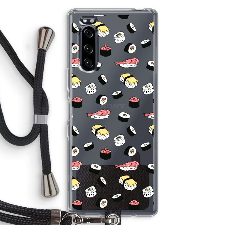 Sushi time: Sony Xperia 5 Transparant Hoesje met koord