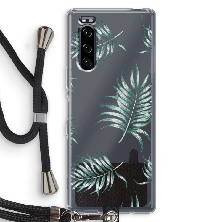 Simple leaves: Sony Xperia 5 Transparant Hoesje met koord