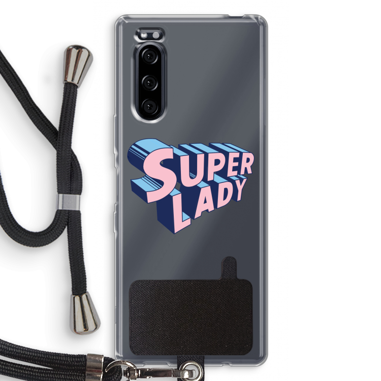 Superlady: Sony Xperia 5 Transparant Hoesje met koord