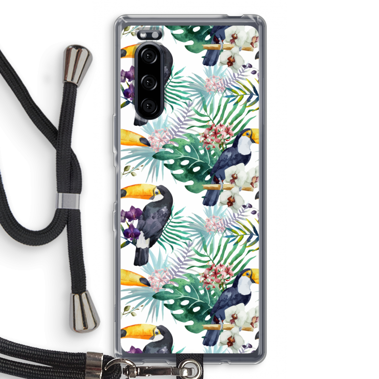 Tukans: Sony Xperia 5 Transparant Hoesje met koord