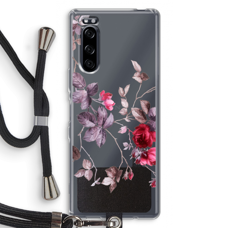 Mooie bloemen: Sony Xperia 5 Transparant Hoesje met koord