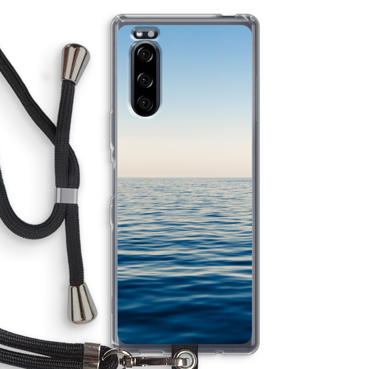 Water horizon: Sony Xperia 5 Transparant Hoesje met koord