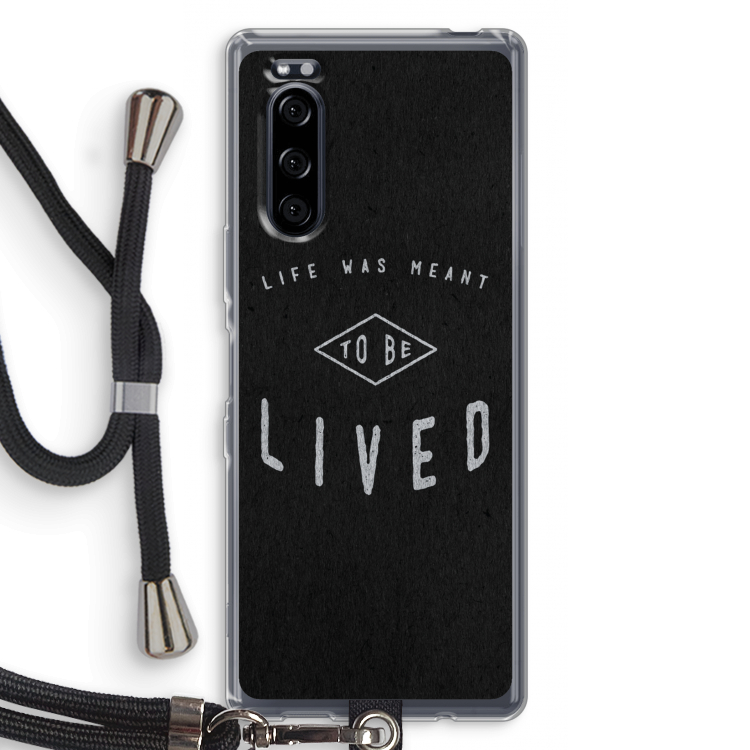 To be lived: Sony Xperia 5 Transparant Hoesje met koord