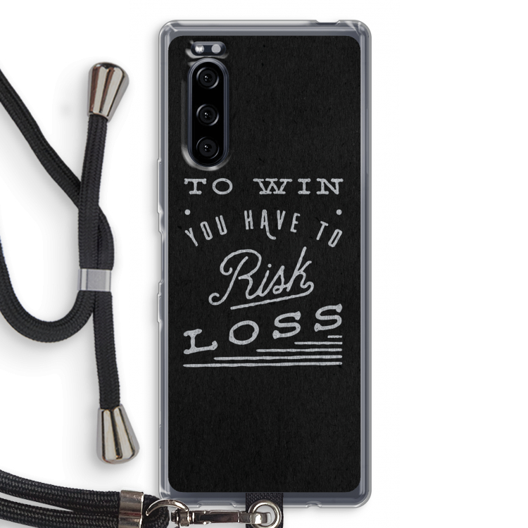 Risk loss: Sony Xperia 5 Transparant Hoesje met koord