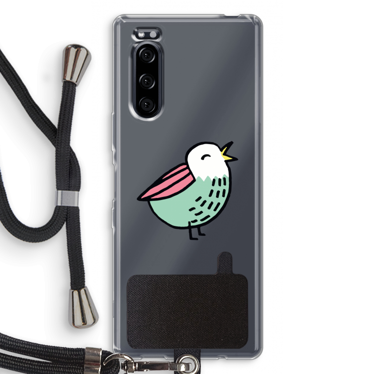 Birdy: Sony Xperia 5 Transparant Hoesje met koord