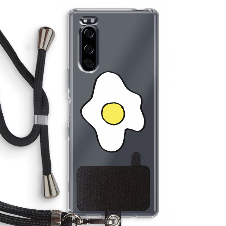 Spiegelei: Sony Xperia 5 Transparant Hoesje met koord