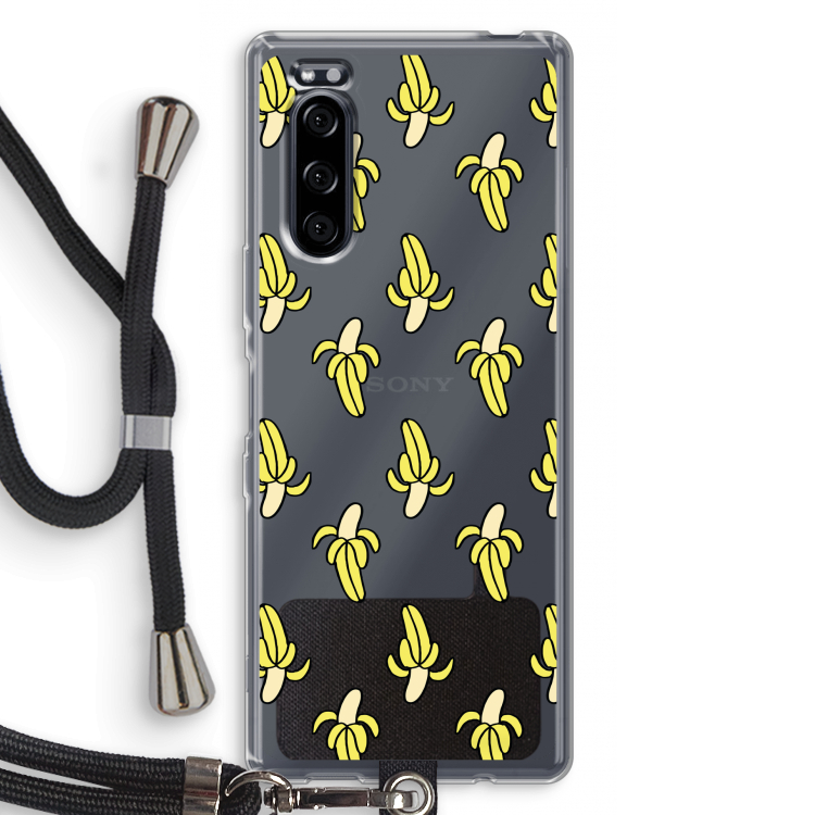 Bananas: Sony Xperia 5 Transparant Hoesje met koord