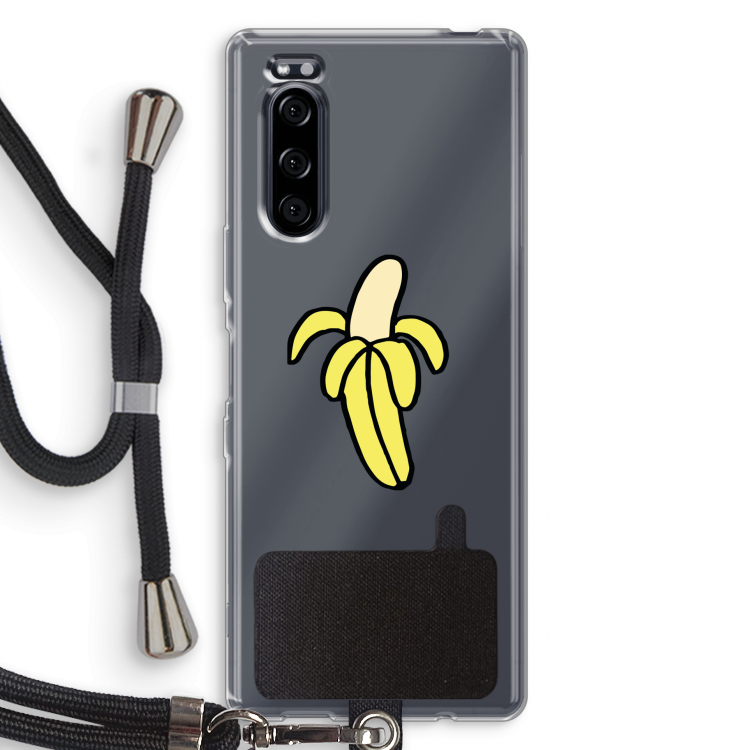 Banana: Sony Xperia 5 Transparant Hoesje met koord