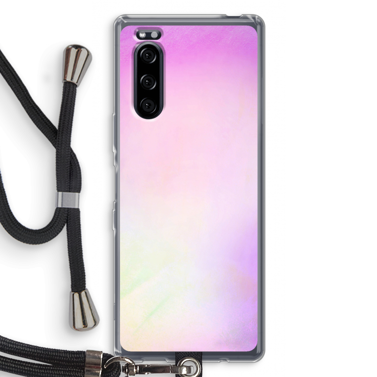 Flow mist pastel: Sony Xperia 5 Transparant Hoesje met koord