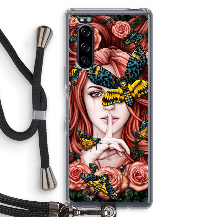 Lady Moth: Sony Xperia 5 Transparant Hoesje met koord