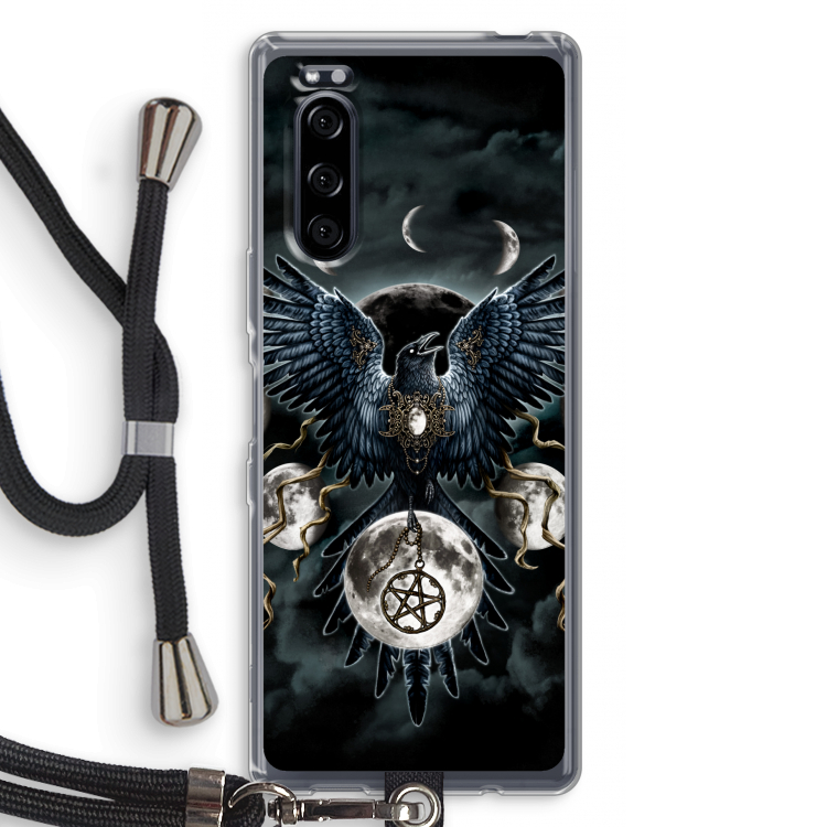 Sinister Wings: Sony Xperia 5 Transparant Hoesje met koord
