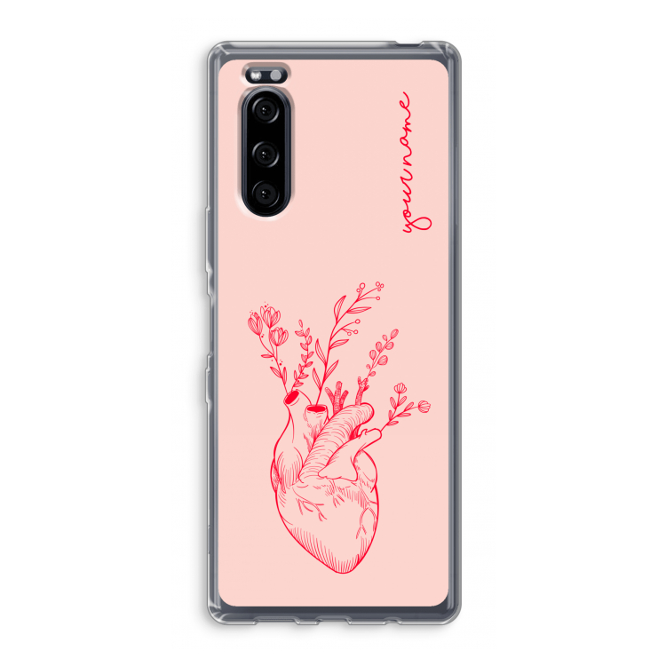 Blooming Heart: Sony Xperia 5 Transparant Hoesje