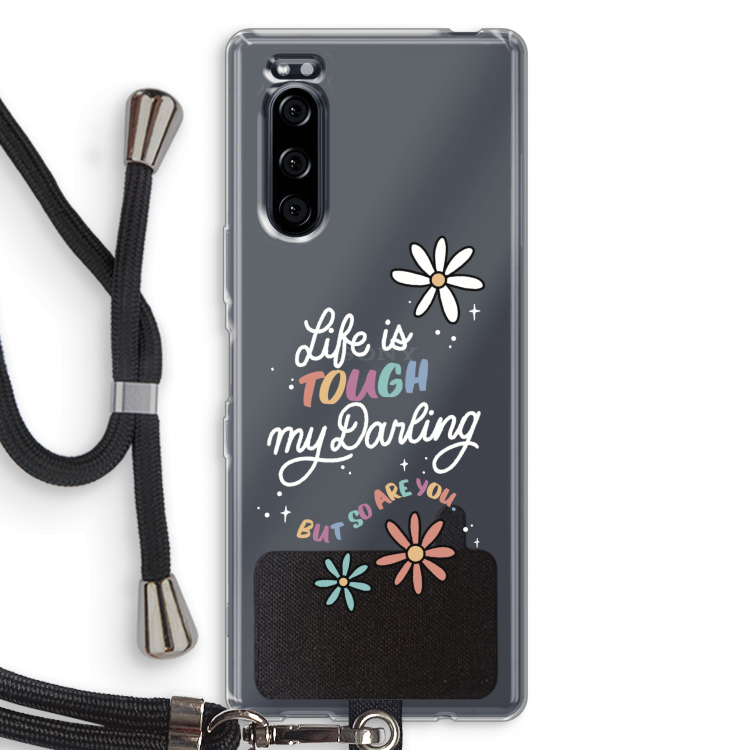 Tough Life: Sony Xperia 5 Transparant Hoesje met koord