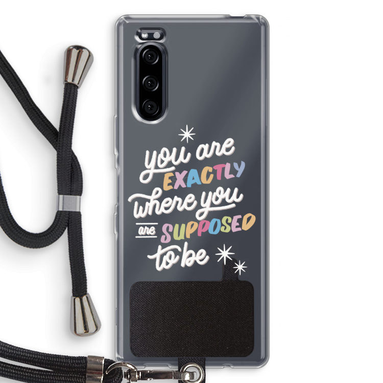 Right Place: Sony Xperia 5 Transparant Hoesje met koord
