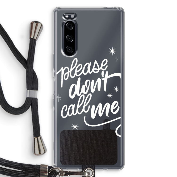 Don't call: Sony Xperia 5 Transparant Hoesje met koord
