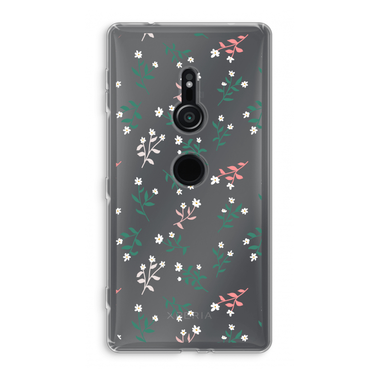 Small white flowers: Sony Xperia XZ2 Transparant Hoesje