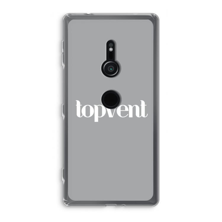 Topvent Grijs Wit: Sony Xperia XZ2 Transparant Hoesje