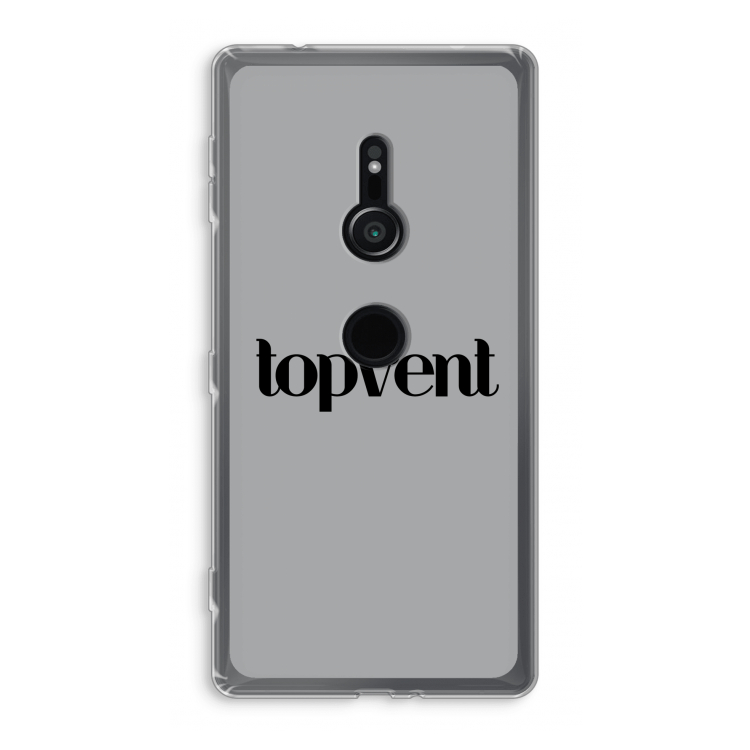 Topvent Grijs Zwart: Sony Xperia XZ2 Transparant Hoesje