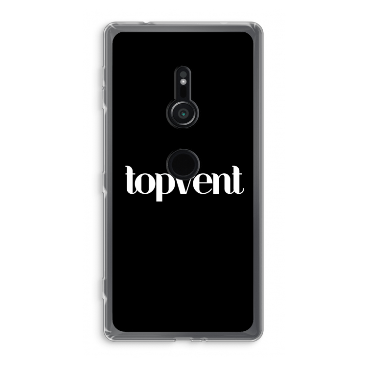 Topvent Zwart: Sony Xperia XZ2 Transparant Hoesje