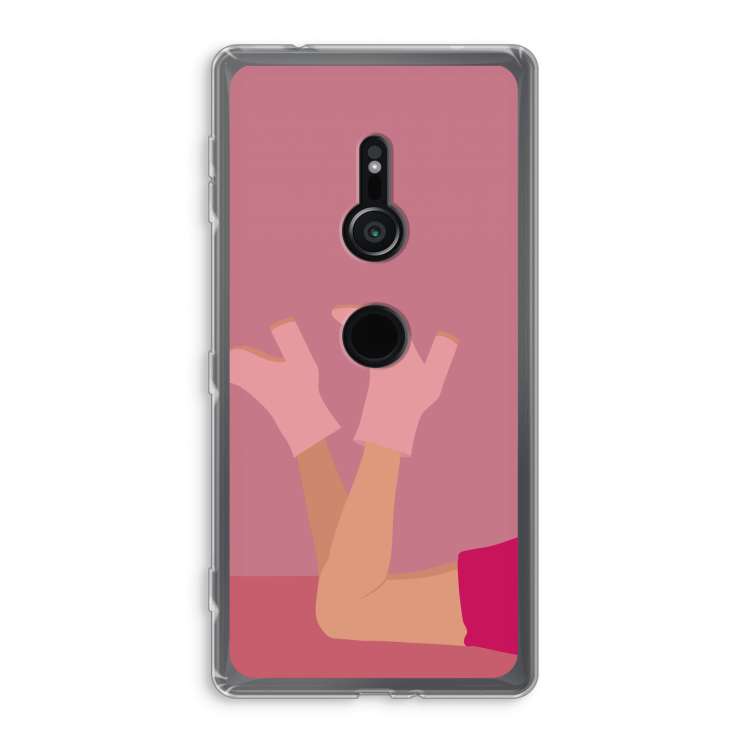 Pink boots: Sony Xperia XZ2 Transparant Hoesje