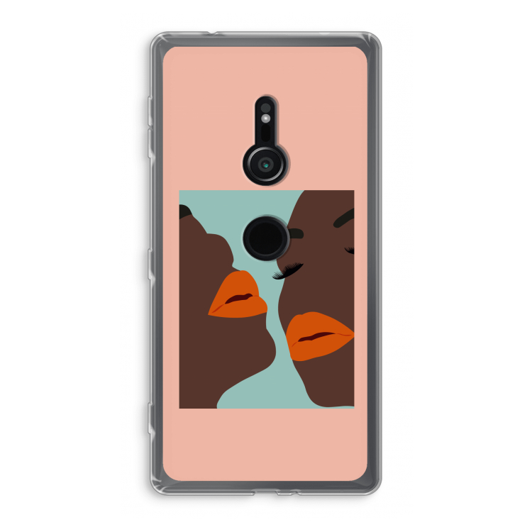 Orange lips: Sony Xperia XZ2 Transparant Hoesje