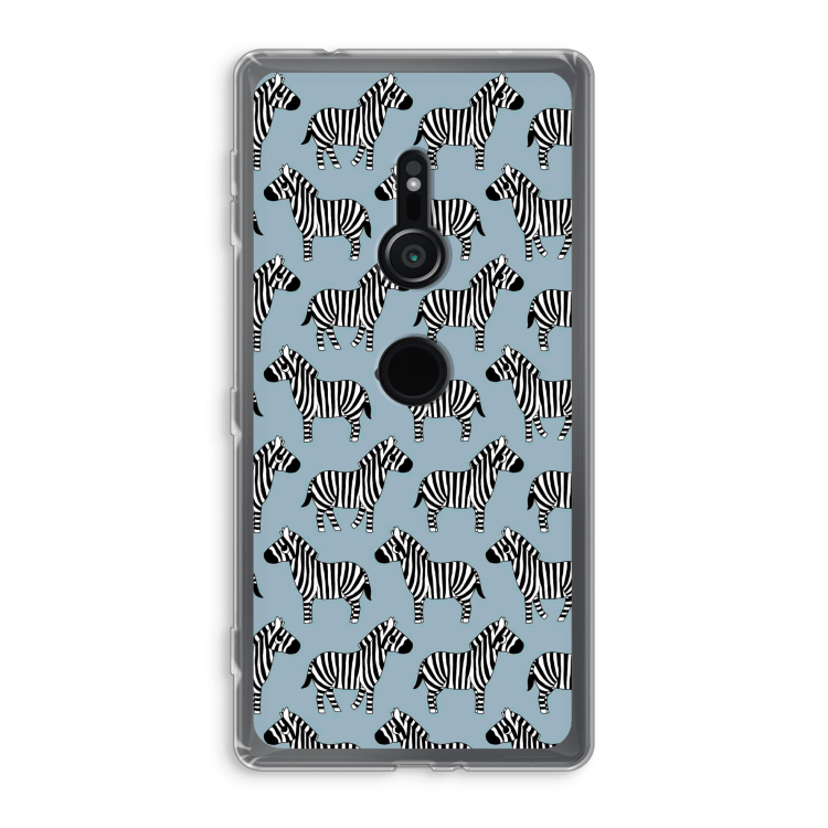 Zebra: Sony Xperia XZ2 Transparant Hoesje