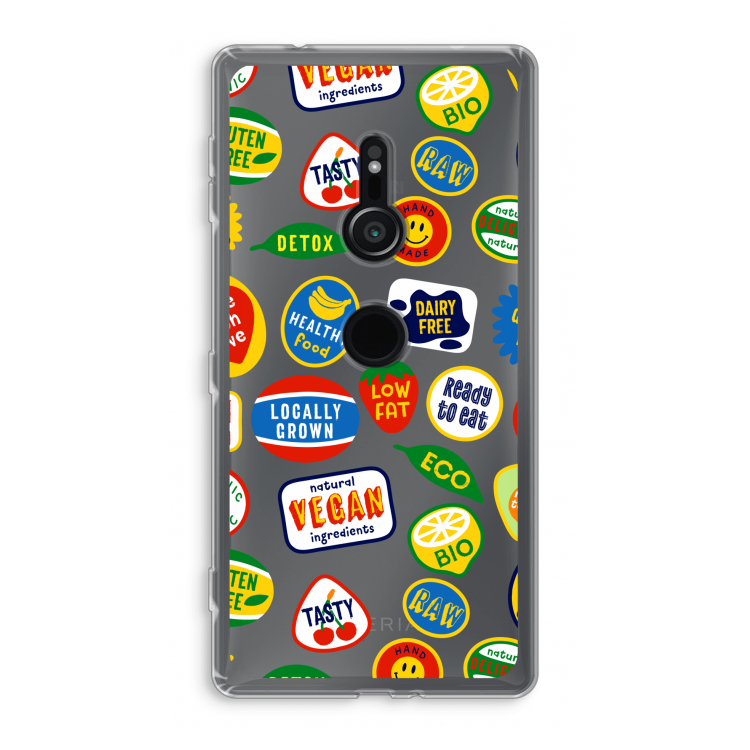 Fruitsticker: Sony Xperia XZ2 Transparant Hoesje