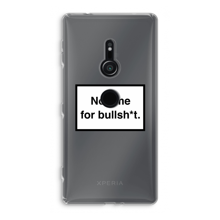 No time: Sony Xperia XZ2 Transparant Hoesje