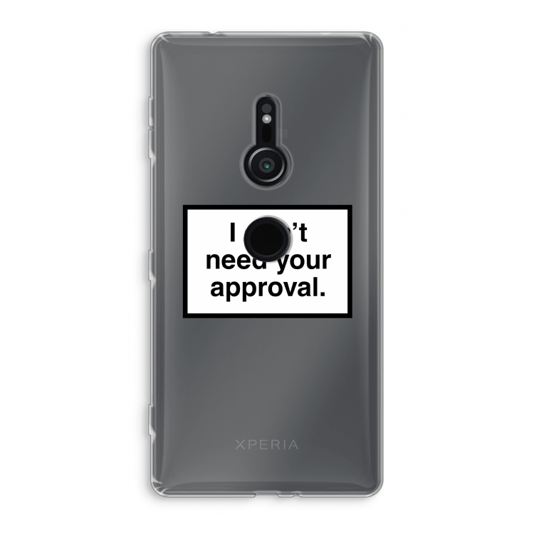 Don't need approval: Sony Xperia XZ2 Transparant Hoesje