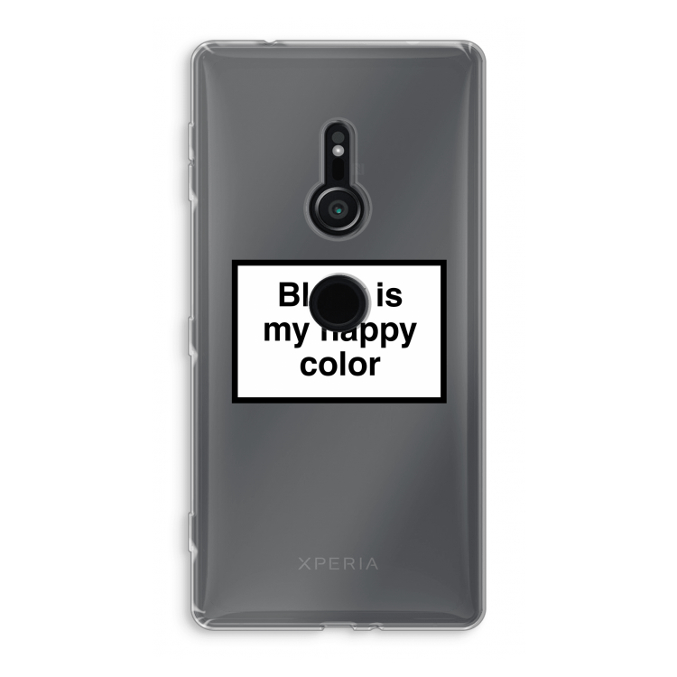 Black is my happy color: Sony Xperia XZ2 Transparant Hoesje