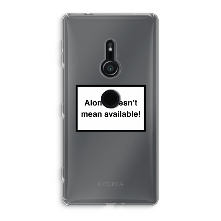 Alone: Sony Xperia XZ2 Transparant Hoesje