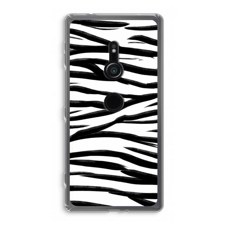 Zebra pattern: Sony Xperia XZ2 Transparant Hoesje