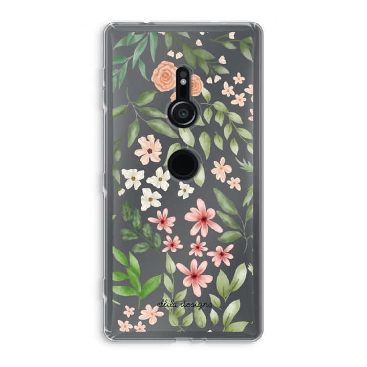 Botanical sweet flower heaven: Sony Xperia XZ2 Transparant Hoesje