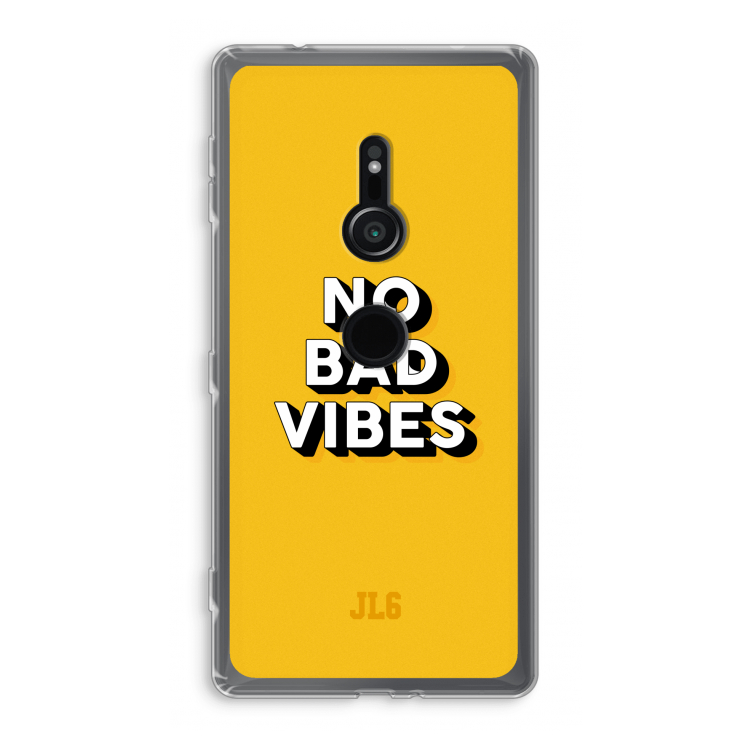 No Bad Vibes: Sony Xperia XZ2 Transparant Hoesje