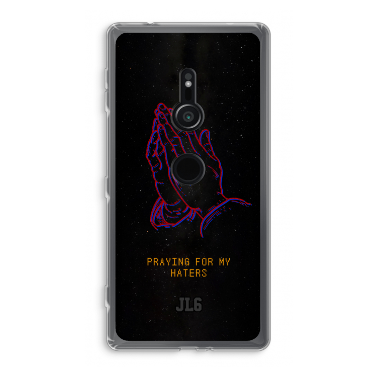 Praying For My Haters: Sony Xperia XZ2 Transparant Hoesje